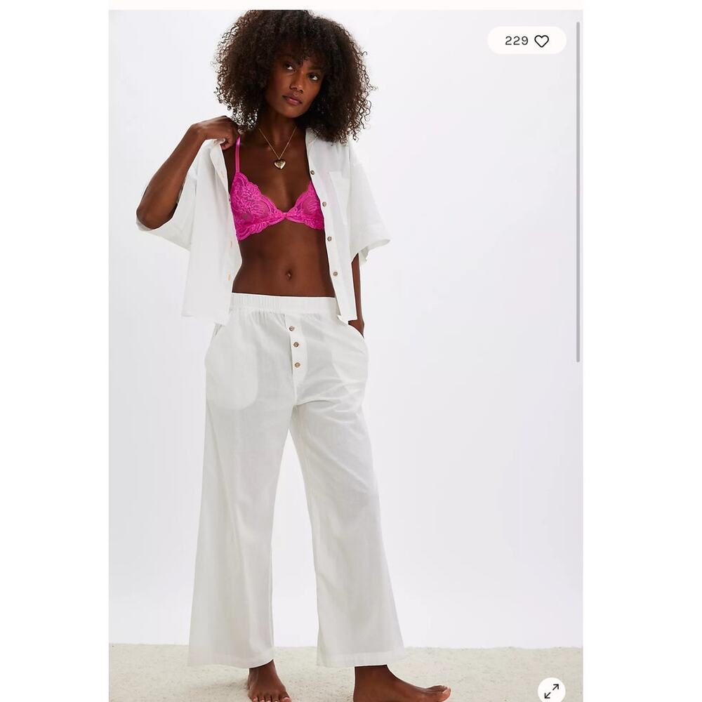 Free People White Summer Sleeper Set size Small